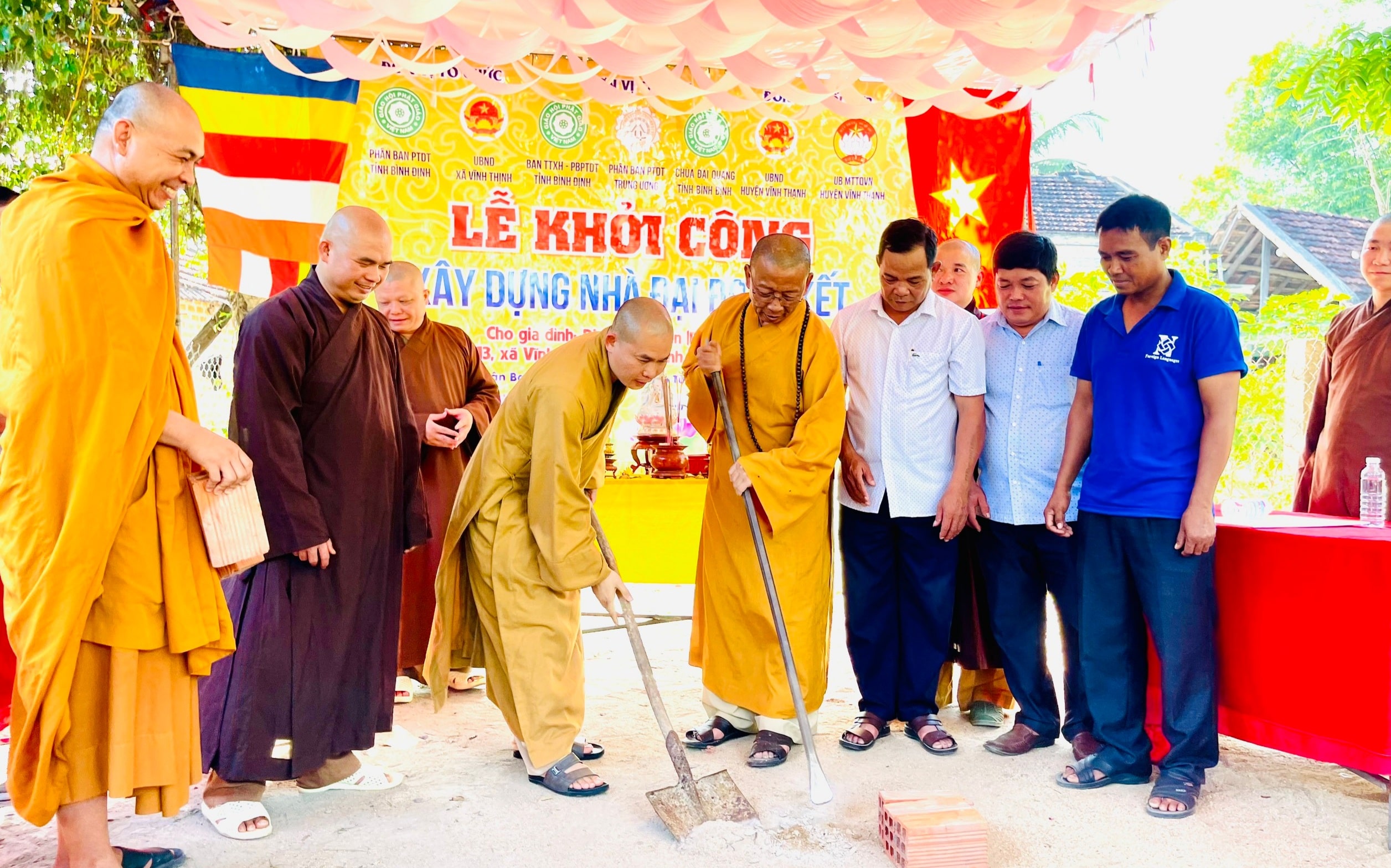 Khởi công xây nhà Đại Đoàn Kết trong mùa Phật đản PL. 2568 – 2024.